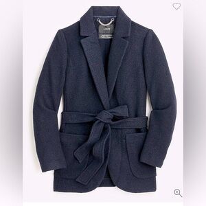 J Crew Women’s wrap blazer/jacket in Navy Blue, Italian boiled wool. Sz 8
